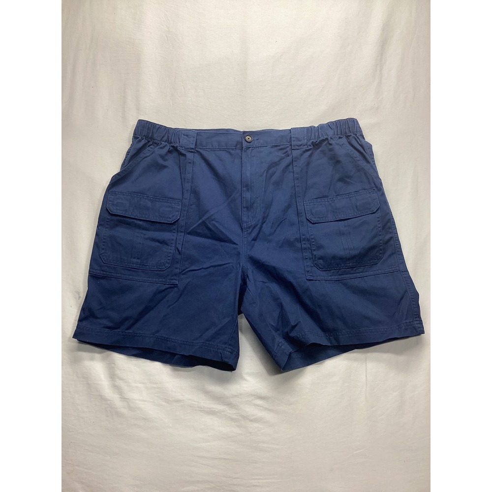 Croft & Barrow Mens Side Elastic Cargo Shorts Navy Blue Size 42 MC01X100RS NWT - Picture 2 of 6